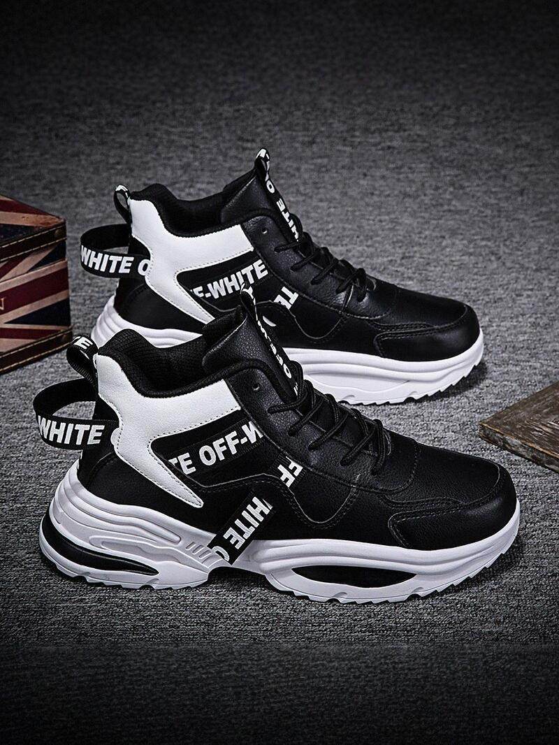 Martin Boots for Men 2025 New High-Top Work Boots Waterproof Non-Slip Height-Increasing White Shoes Youth Dad Trendy Shoes