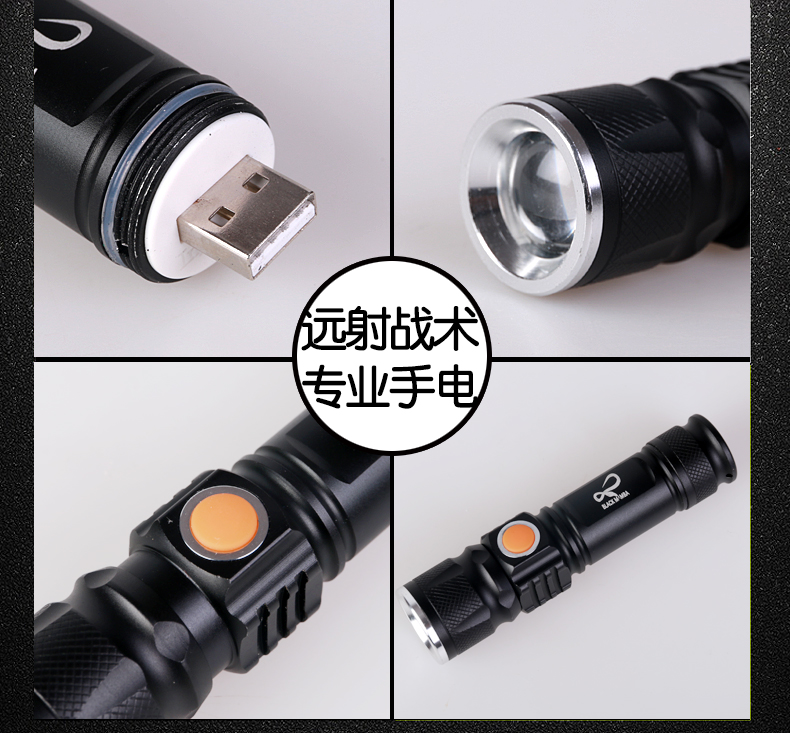 T6 công suất cao đèn pin xe đạp ánh sáng đèn pha xe đạp leo núi đêm cưỡi đèn chói đèn pin không thấm nước chiếu sáng ngoài trời đèn led pin sạc
