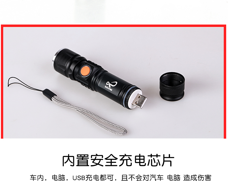 T6 công suất cao đèn pin xe đạp ánh sáng đèn pha xe đạp leo núi đêm cưỡi đèn chói đèn pin không thấm nước chiếu sáng ngoài trời đèn led pin sạc