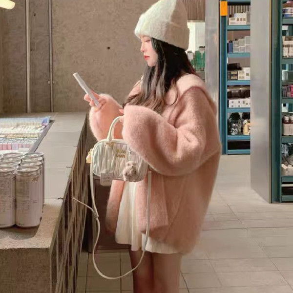 Maternity Wear Autumn and Winter New Thickened Warm Sweater Women's Loose Lazy Style Knitted Shirt Belly-Covering Top Cardigan Jacket Maternity Wear Autumn and Winter New Thickened Warm Sweater Women's Loose Lazy Style Knitted Shirt Belly-Covering Top Cardigan Jacket