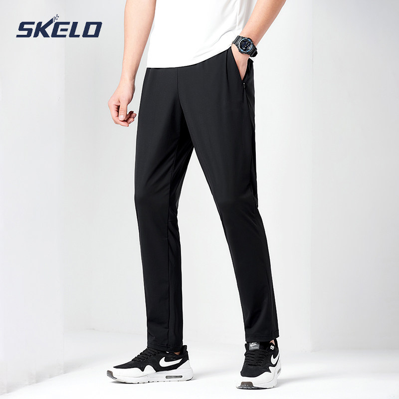 Quick-drying pants men's summer thin ice silk breathable trousers ultra-light outdoor running wear-resistant sports pants elastic hiking pants