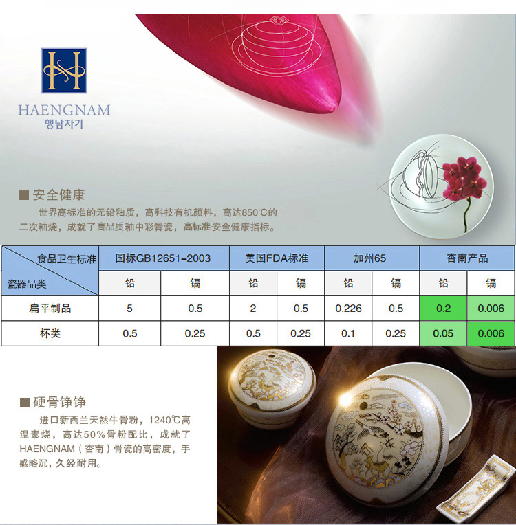 HAENGNAM Han Guoxing south ipads China porcelain knight circular ashtray single household fashionable ashtray