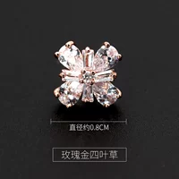 Розовая золотая четверка трава