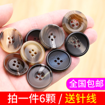Round Resin Four Eyes Button Female Coat Sweater Sweater Male Suit Suit Blouse Buttons Clothing Jacket Decoration