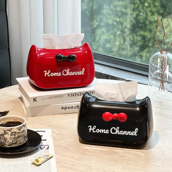 Zunmus dopamine tissue box light luxury home living room coffee table paper box high-end napkin storage box