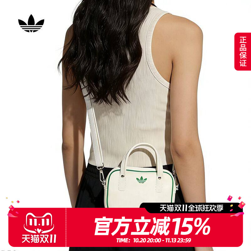 Adidas Clover Handbag Adicolor Mini Shoulder Crossbody Bag Versatile Sports and Leisure Bag Jx7873