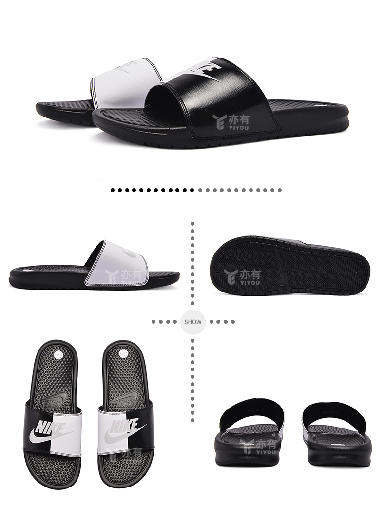 Nike mới mùa hè màu đen chiến binh thể thao và dép đi biển và dép đi biển 705474-091 dép