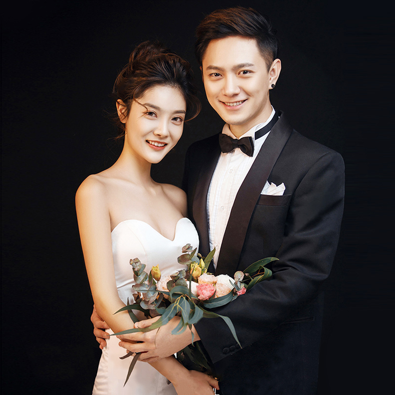 Suit suit male Korean version of the self-cultivation host performance dress groom wedding evening dress adult tuxedo spring and autumn