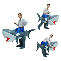 Big shark inflatable clothes people ride animals walking pants Bar party activities funny funny clothes performance clothing