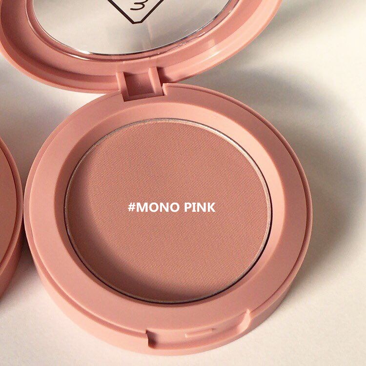 Spot Phấn má đơn sắc 3CE Hàn Quốc màu đỏ cam bẩn màu hồng trần màu be ROSE BEIGE / MONO PINK - Blush / Cochineal má hồng kem 3ce
