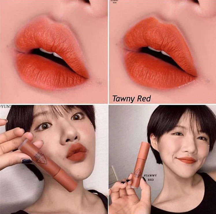 Mô hình nổ mìn ▲ Hàn Quốc 3CE mờ môi bóng son bóng CHANGE MODE / TAWNY RED / NULL SET - Son bóng / Liquid Rouge