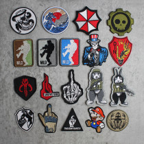 Boutique 3D outdoor backpack sticker embroidery Velcro personality morale badge badge badge badge send wool face