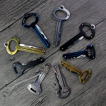 Three-edged wood stainless steel keyknife folding knife lady body knife remove express knife mini-knife