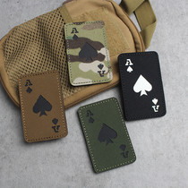 Highlighted reflective spades A magic sticker armchapter personality armband IR reflective label laser engraving badge