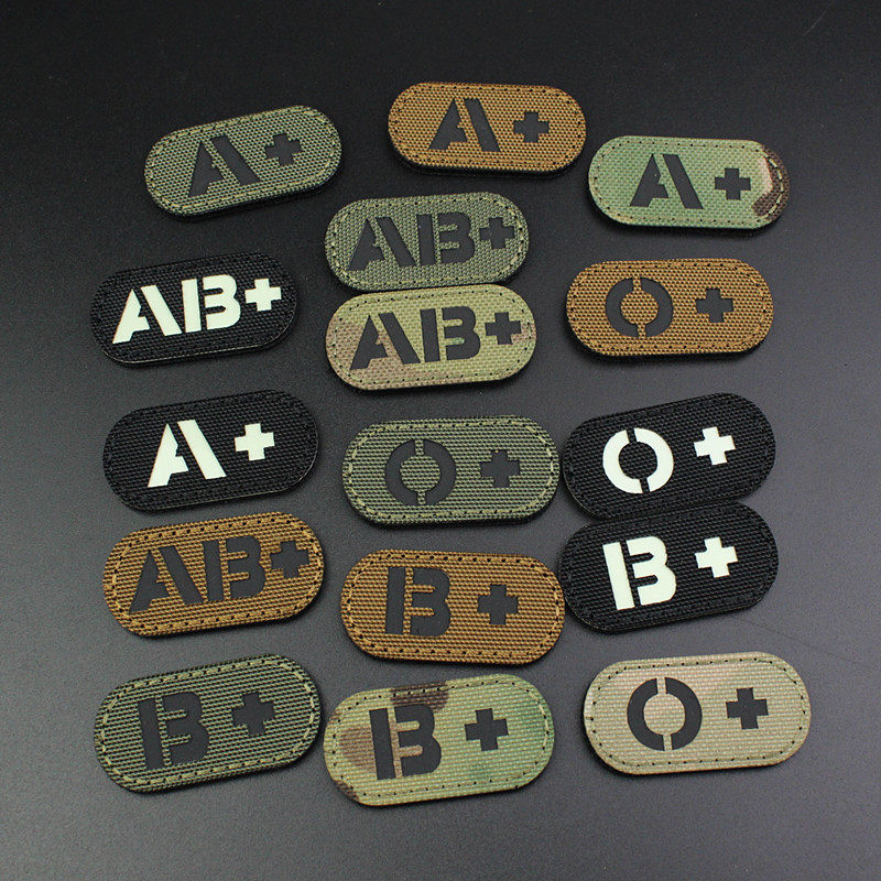 IR Laser Engraved Blood Type Magic Posted First Aid Pack Paste A B AB O Mini Blood Type Reflective Paste