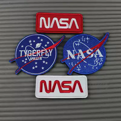 Apollo Space Agency Velcro NASA embroidery velcro chapter Personality backpack sticker armband Clothes repair program