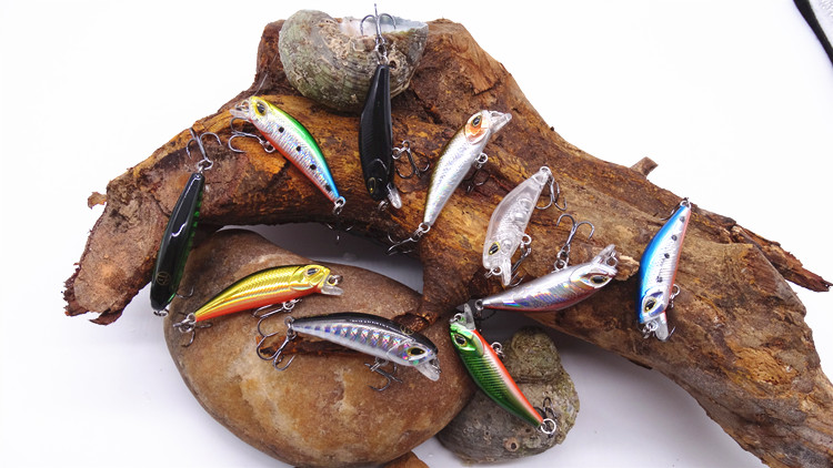 Renzhi outdoor 50mm 3 5g submerged mino full swimming layer tremor sinking road sub-bait fake bait red eyes and mouth