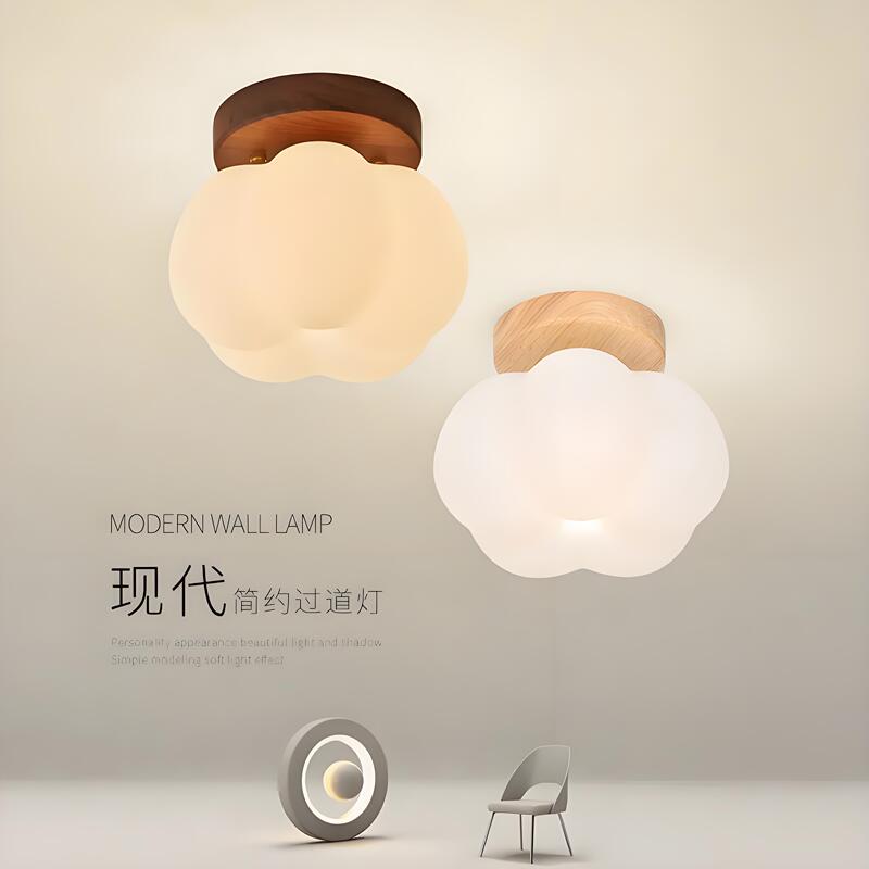 Natural Wood Lamp Cotton Internet Celebrity Walnut Color Retro Corridor Aisle Light Cream Style Ceiling Light Vintage Entrance Hall Natural Wood Lamp Cotton Internet Celebrity Walnut Color Retro Corridor Aisle Light Cream Style Ceiling Light Vintage Entrance Hall