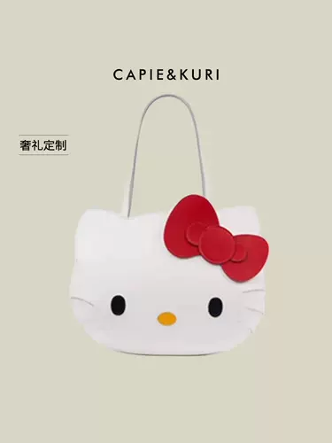 Мультяшная вместительная и большая льняная сумка с бантиком, портативная сумка подмышку