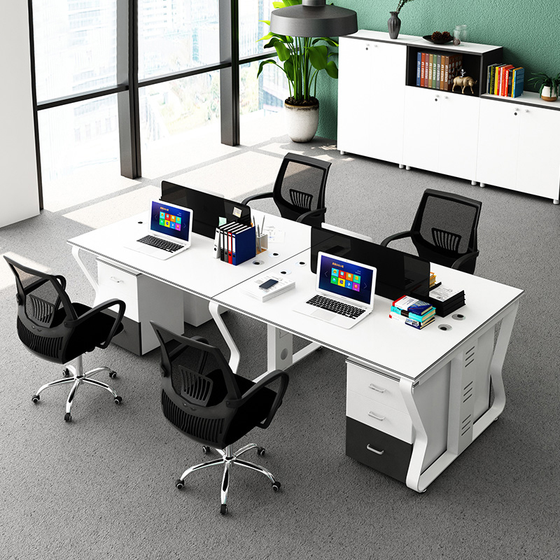 Office desk simple modern staff computer desk 246 people screen office desk and chair combination office furniture