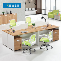 Office furniture 2 people 4 people office desk and chair computer desk staff table combination screen work position staff table card holder
