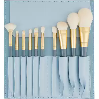 Makeup bag green cloud pattern first see Blue Bridge eye shadow brush bag makeup brush storage brush bag portable brush barrel