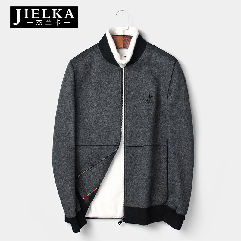 New men cashless plush fur coat autumn winter short double face niece wool jacket youth baseball suit jacket