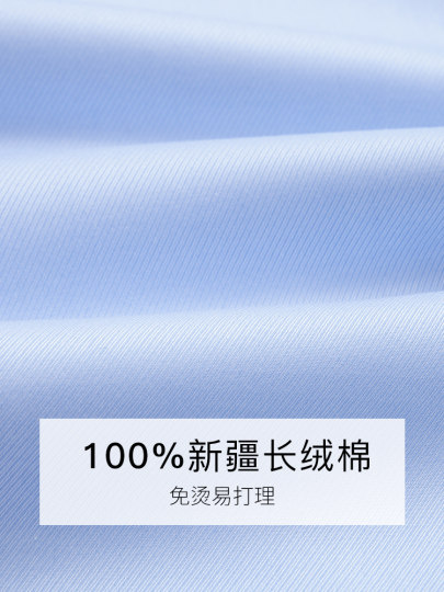 Hengyuanxiang Pure Cotton Non-Iron Fleece-Lined Shirt for Men, Thickened Winter Blue Business Formal Wear, Men's Long-Sleeved Warm White Shirt
