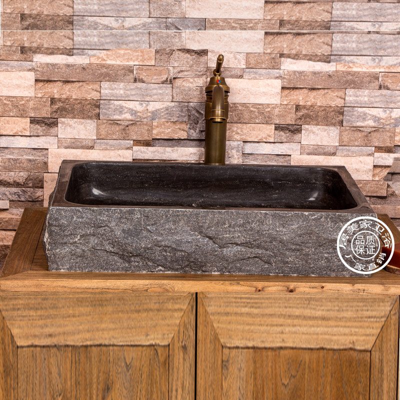Outdoor courtyard marble washbasin, upper basin, side sink, retro stone basin, homestay wash basin