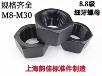 Grade 8 fine tooth hexagon nut GB6171 hexagon fine tooth nut M8 to M36 medium carbon steel