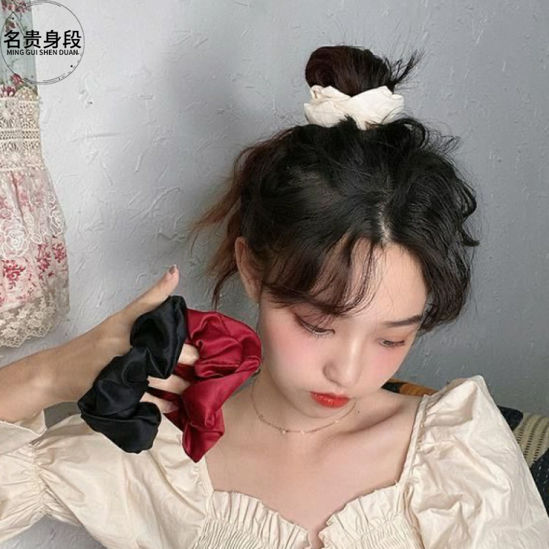 Towel Hair Circles Big Rough South Korea Ins Nets Red Teenage Girl Cute Candy Color Bouquet Hair Band Hair Leather Gluten Hair Ring Woman