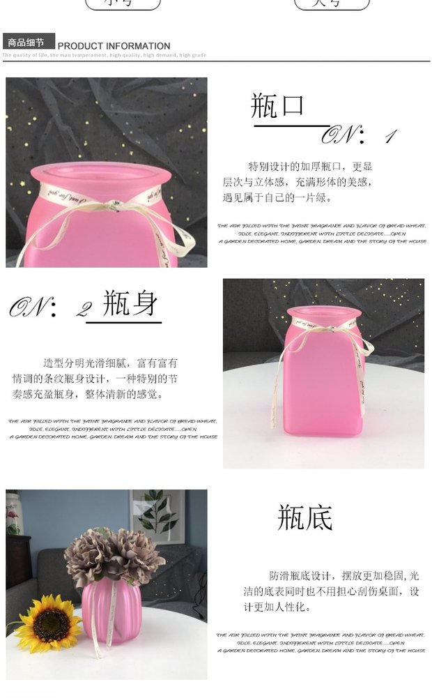 Trái tim cô gái Bắc Âu mới mờ hồng hồng xanh hồng bàn phòng ăn Bắc Âu hoa khô bình thủy tinh - Vase / Bồn hoa & Kệ mẫu chậu cây cảnh đẹp
