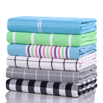 Special price Old coarse cloth sheets single student single double quilt single three-piece set 1 2 1 5 1 8 bed autumn and winter