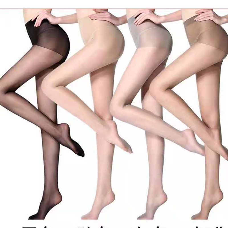 Sexy Women's Stockings, Ultra-Thin, Snag-Resistant, Summer 2022 New Style, Internet Celebrity Style, Transparent Toe, Nude Color, Full Pantyhose