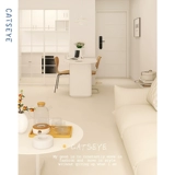 Крем для кошачьего крема из белой гостиной микроцементная плитка, сплошная, мягкая матовая матовая плитка на пол 750x1500