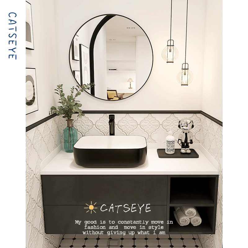 Cat Eye Style Toilet Tile Bathroom Lantern Brick Retro Kitchen Small Flower Brick Black & White Toilet Ground Brick Wall Brick 