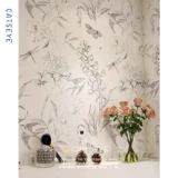 Кошачьи глаза французская черно -белая ласточка Тибетская плитка ретро -мягкая легкая плитка туалетная стена плитка плитка не стекло плитка пола на полу