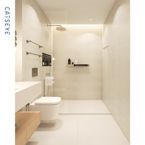 Cats eye minimalist soft light bathroom floor tiles wabi-sabi plain color kitchen wall tiles matte micro-cement tiles