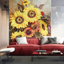 Cat Eye Mosaic Background Wall Crystal Glass Jigsaw Puzzle Living Room Tile Cut and Decorative Corridor Genguan Mural