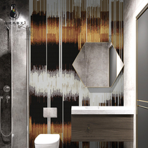 Cat Eye Crystal Glass Mosaic Puzzle Tile Minima Modern Toilet Parquet Restaurant Tooling Background Wall