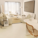 Крем для кошачьего крема из белой гостиной микроцементная плитка, сплошная, мягкая матовая матовая плитка на пол 750x1500