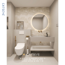 Cat Eye Toilet Tile - colored microcement floor tiles Minimum - Clean Bathroom Toilet Wall tiles