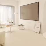 Крем для кошачьего крема из белой гостиной микроцементная плитка, сплошная, мягкая матовая матовая плитка на пол 750x1500