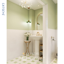Cat Eye French toilet tile vintage tile green bathroom toilet wall tile kitchen floor tile