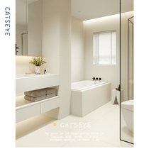 Cats eye Morandi plain bathroom soft light floor tile matte cream color micro cement tile 600x1200