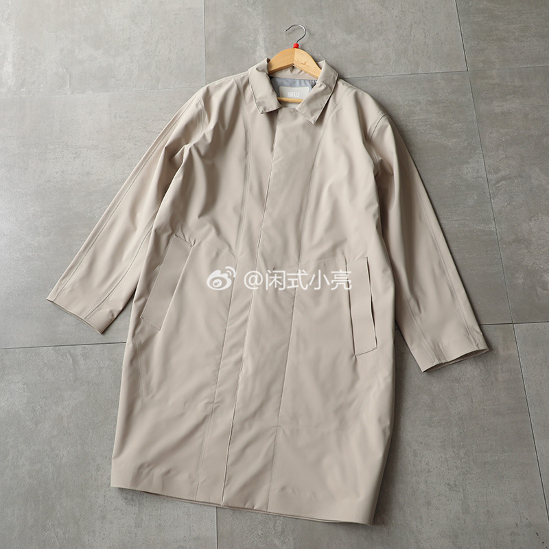 Các phòng thử đồ có sẵnBLOCKTECH Mục Waterproof áp Keo Craft Coat nam Medium-Length Coat áo gió