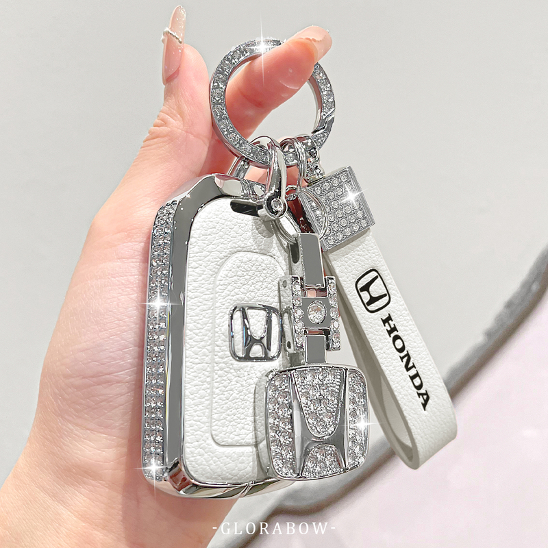 Suitable for Honda Key Covers: Civic, Accord, Crv, Fit, Xr-V, Vezel, Hr-V, Inspire, Avancier, Genuine Leather Key Case