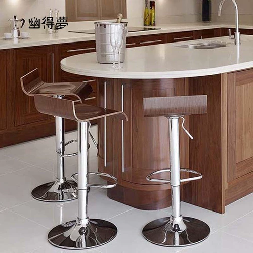 Gaojiao Stool Bar Stool Lift Beanne Stool Solid Wood, простая современная креативная модная батон