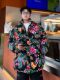 2025 New Northeast Large Flower Cotton Coat Thickened and Warm National Characteristic Peony Cotton Coat Large Size Loose Jacket for Men