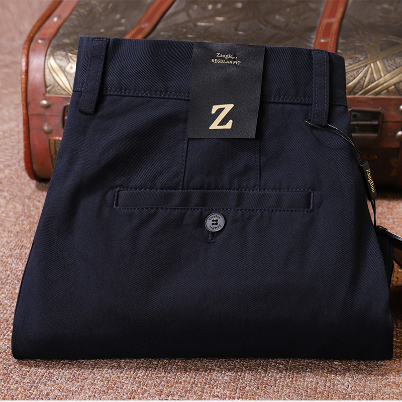 Summer Thin 100% Pure Cotton High-Quality Mid-Waist Casual Pants Luxurious Straight Loose Versatile Business Men's Trousers Summer Thin 100% Pure Cotton High-Quality Mid-Waist Casual Pants Luxurious Straight Loose Versatile Business Men's Trousers